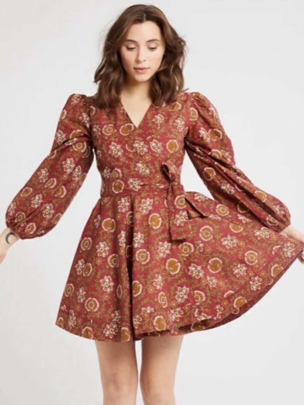 MILLE RESORTWEAR NAN WRAP CINNABAR